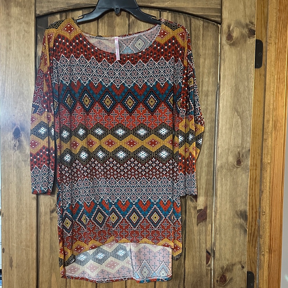 Moa Moa Multicolor Geometric Tunic